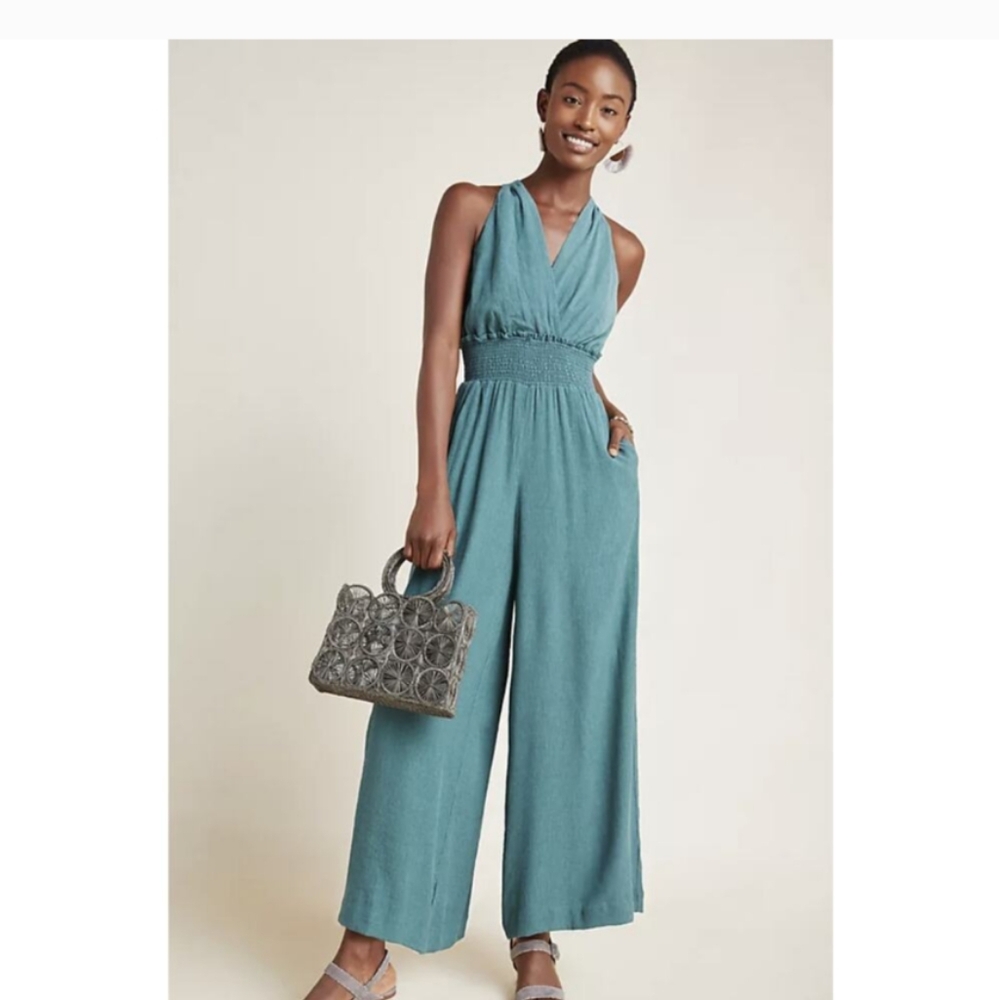 Anthropologie Bionda Plisse Jumpsuit